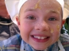 Cake exploded in face!